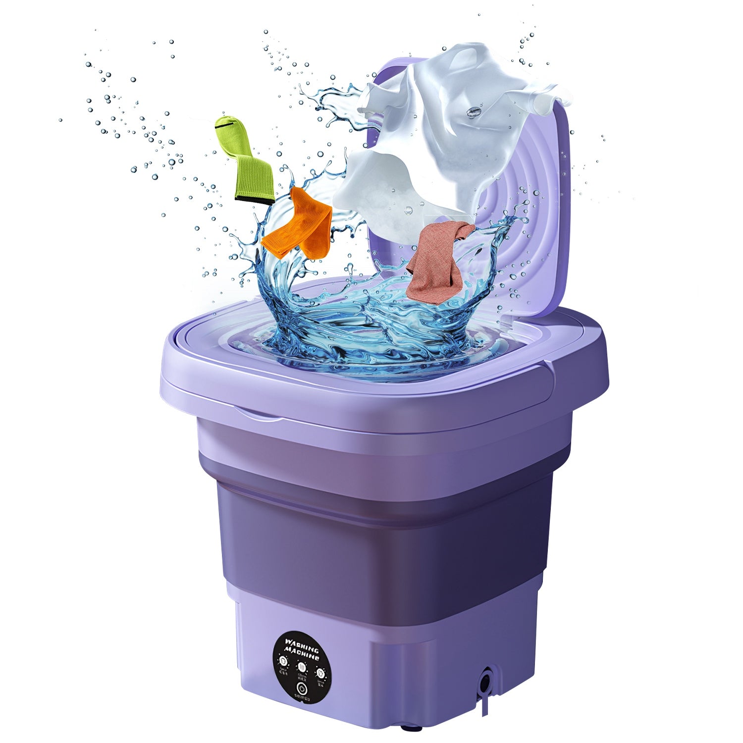 Portable Foldable Washer Mini with Drain Basket